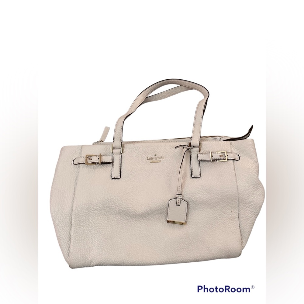 Kate Spade Pebbled Leather Shoulder Bag in White